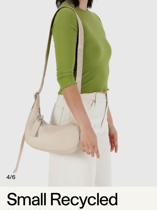 BAGGU Handbags - BAGGU Small Crescent Shoulder Bag in Cream